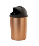 Papelera Plast Tapa Movil 5l Cobre RIMAX